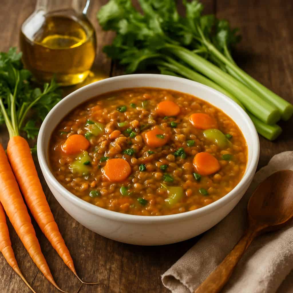 Instant Pot linzensoep met wortel en selderij