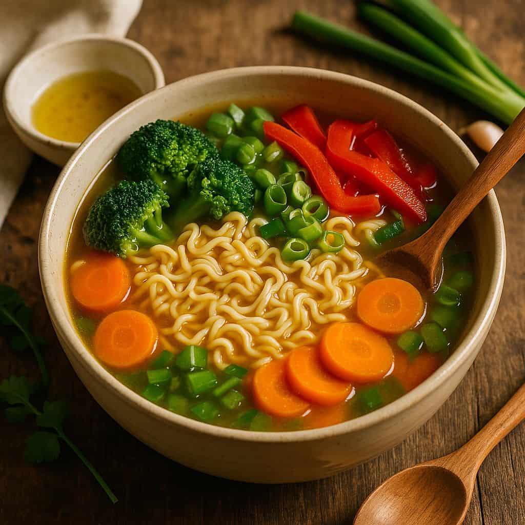Instant Pot ramen met groentebouillon