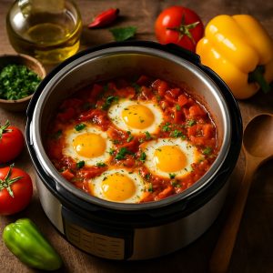 Instant Pot shakshuka met tomaat en ei