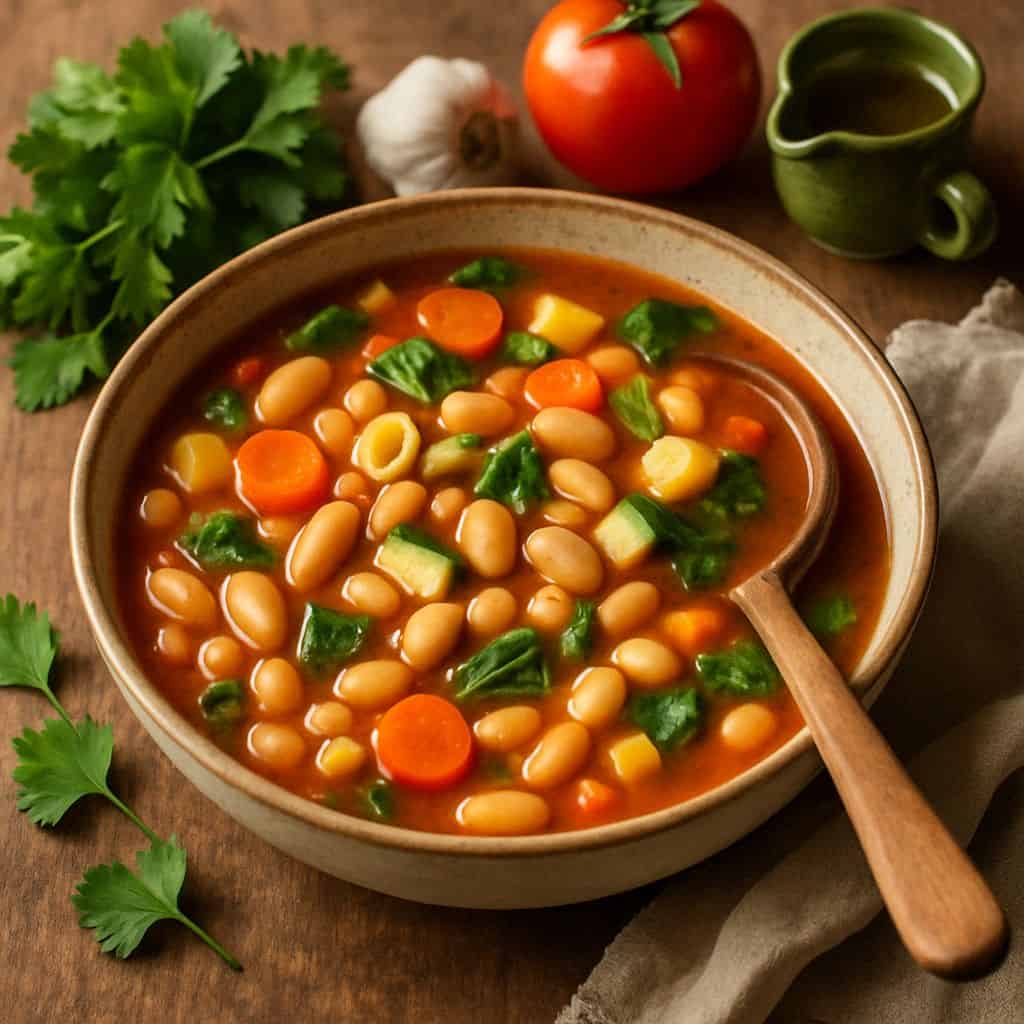 Italiaanse minestrone met bonen
