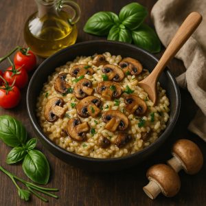 Italiaanse risotto met champignons in de Instant Pot