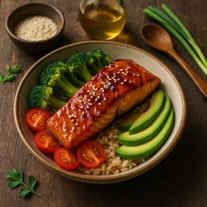 Japanse zalm teriyaki