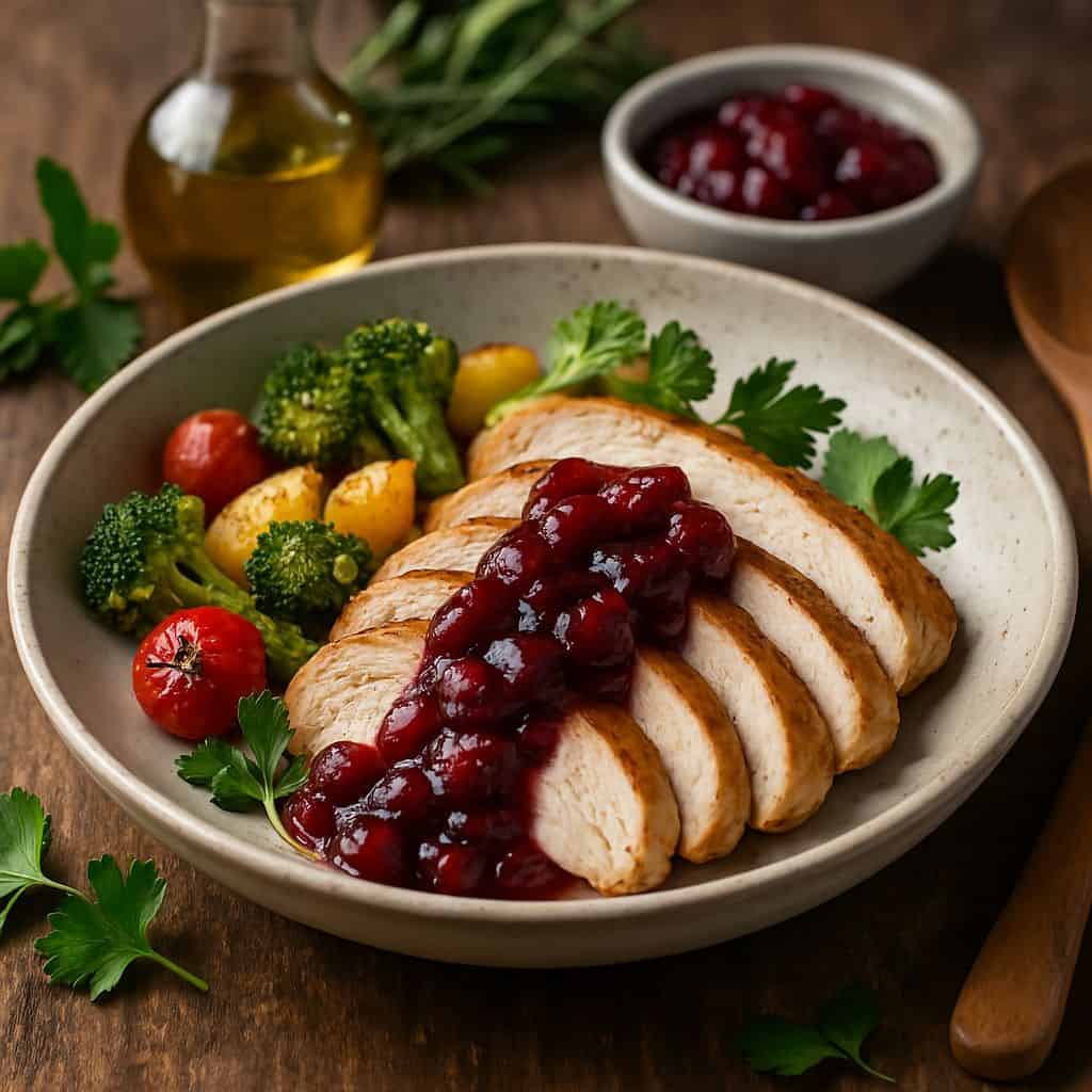 Kalkoenfilet met cranberrysaus