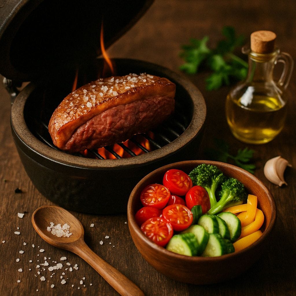 Kamado picanha met grof zeezout