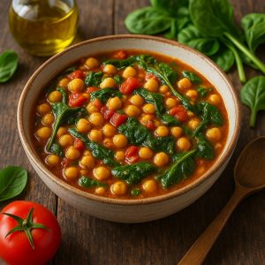 Kikkererwtenstoof met spinazie (Instant Pot)