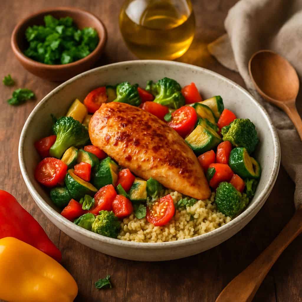 Kip met groenten en couscous