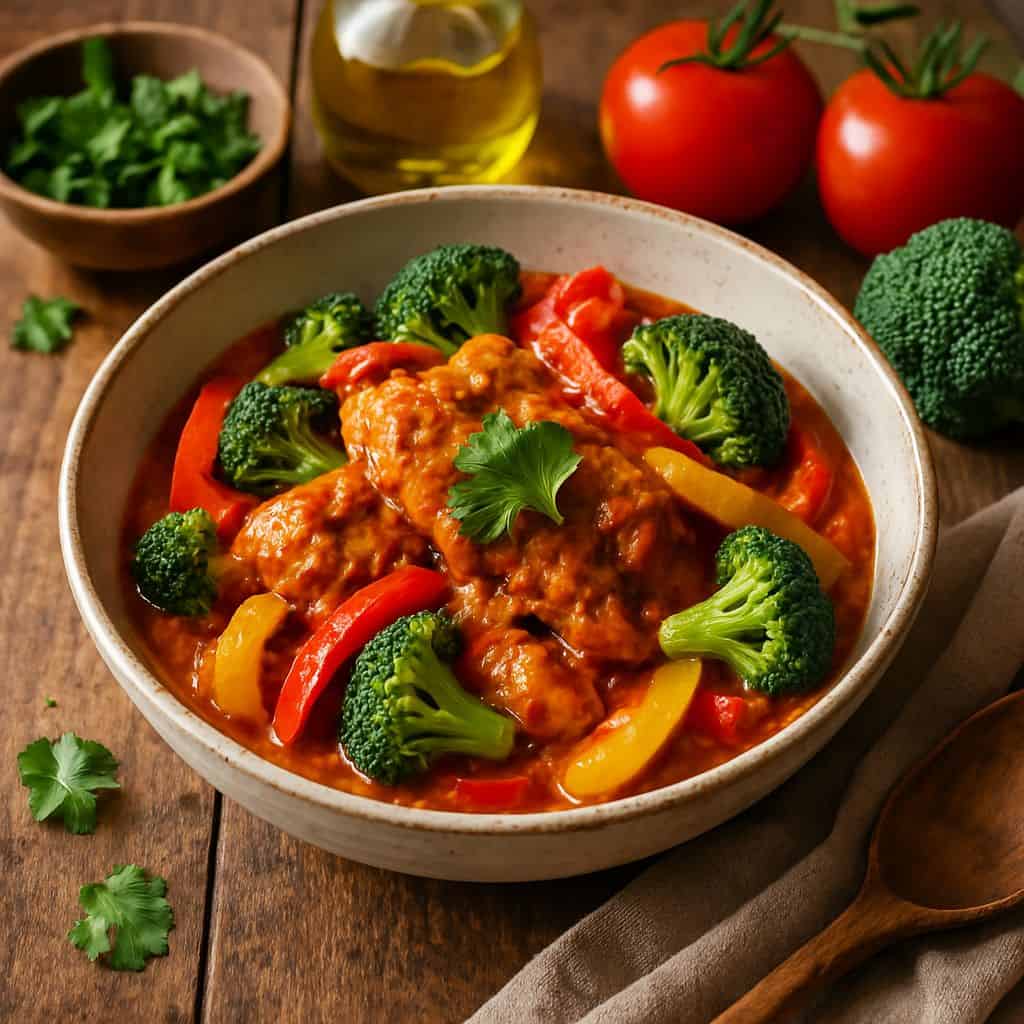 Kip tandoori uit de slowcooker
