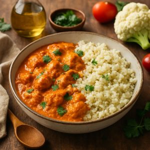 Kip tikka masala met bloemkoolrijst (Instant Pot)
