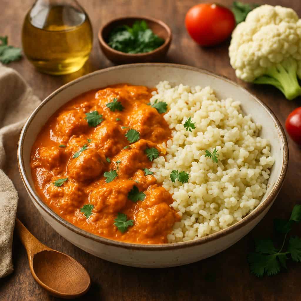 Kip tikka masala met bloemkoolrijst (Instant Pot)