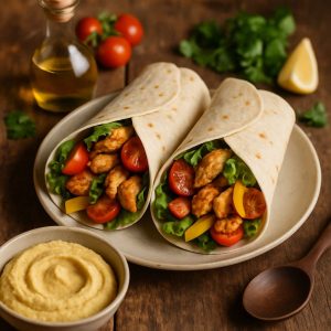 Kipwraps met hummus