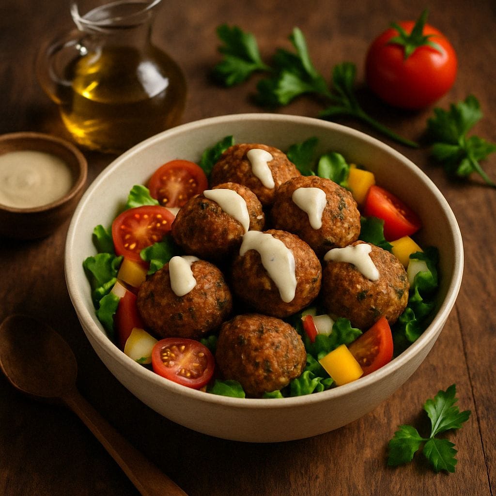 Knapperige falafel met tahinsaus