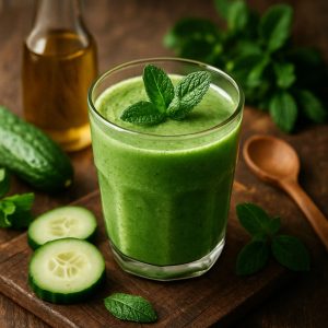 Komkommer-munt smoothie