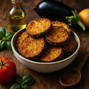 Krokante aubergineplakken