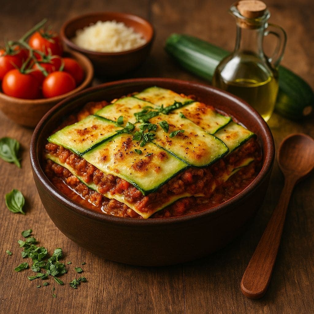 Lasagne met courgettebladen