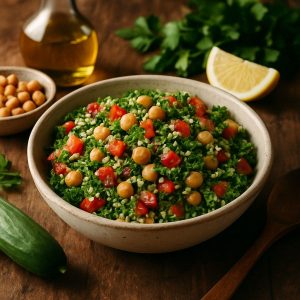 Libanese tabouleh met kikkererwten