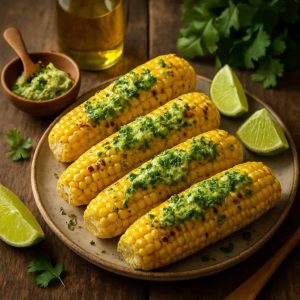 Maiskolven met limoenboter
