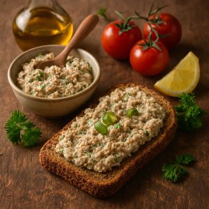 Makreelspread op volkoren toast