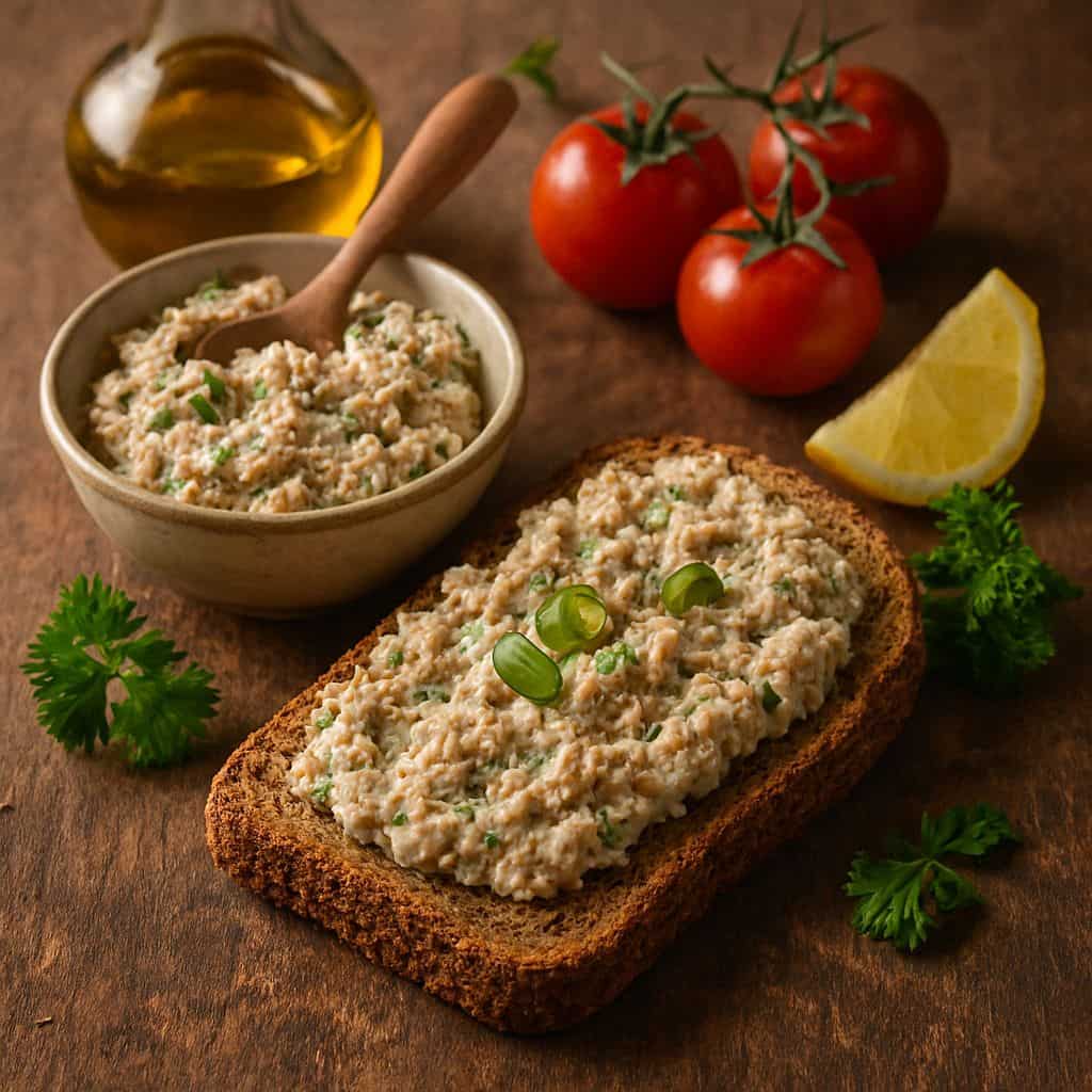 Makreelspread op volkoren toast