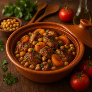 Marokkaanse tajine met abrikozen
