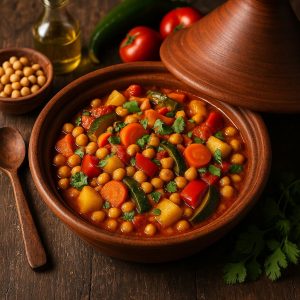 Marokkaanse tajine met kikkererwten