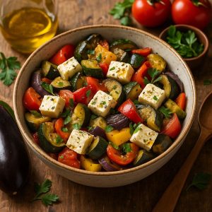 Mediterrane groenteschotel met feta