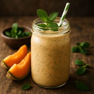 Meloen-munt smoothie