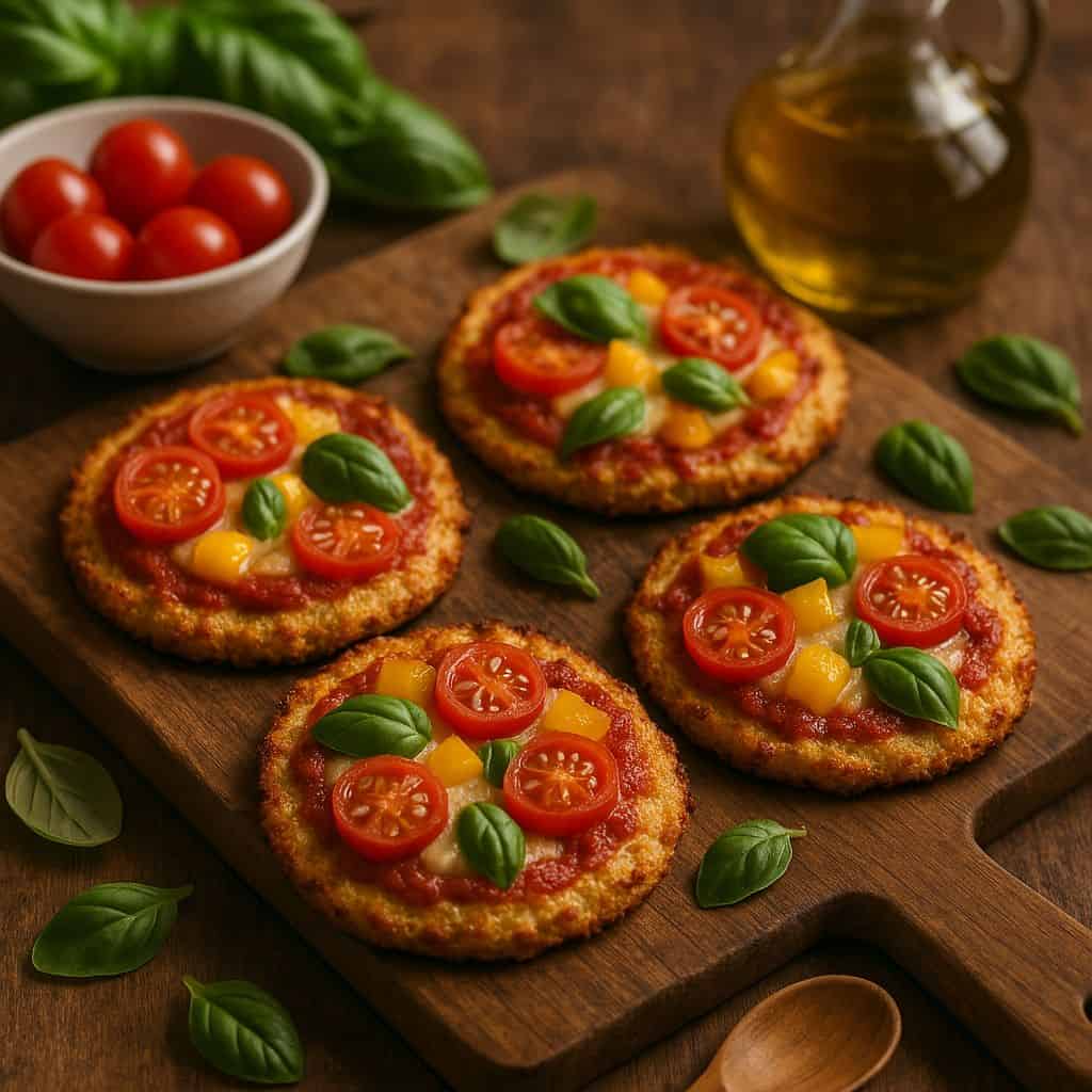 Mini pizza's met bloemkoolbodem