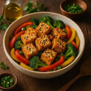 Ovengebakken tofu met sesam