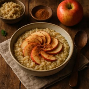 Pap van quinoa met appel en kaneel