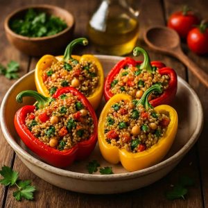Paprika gevuld met quinoa