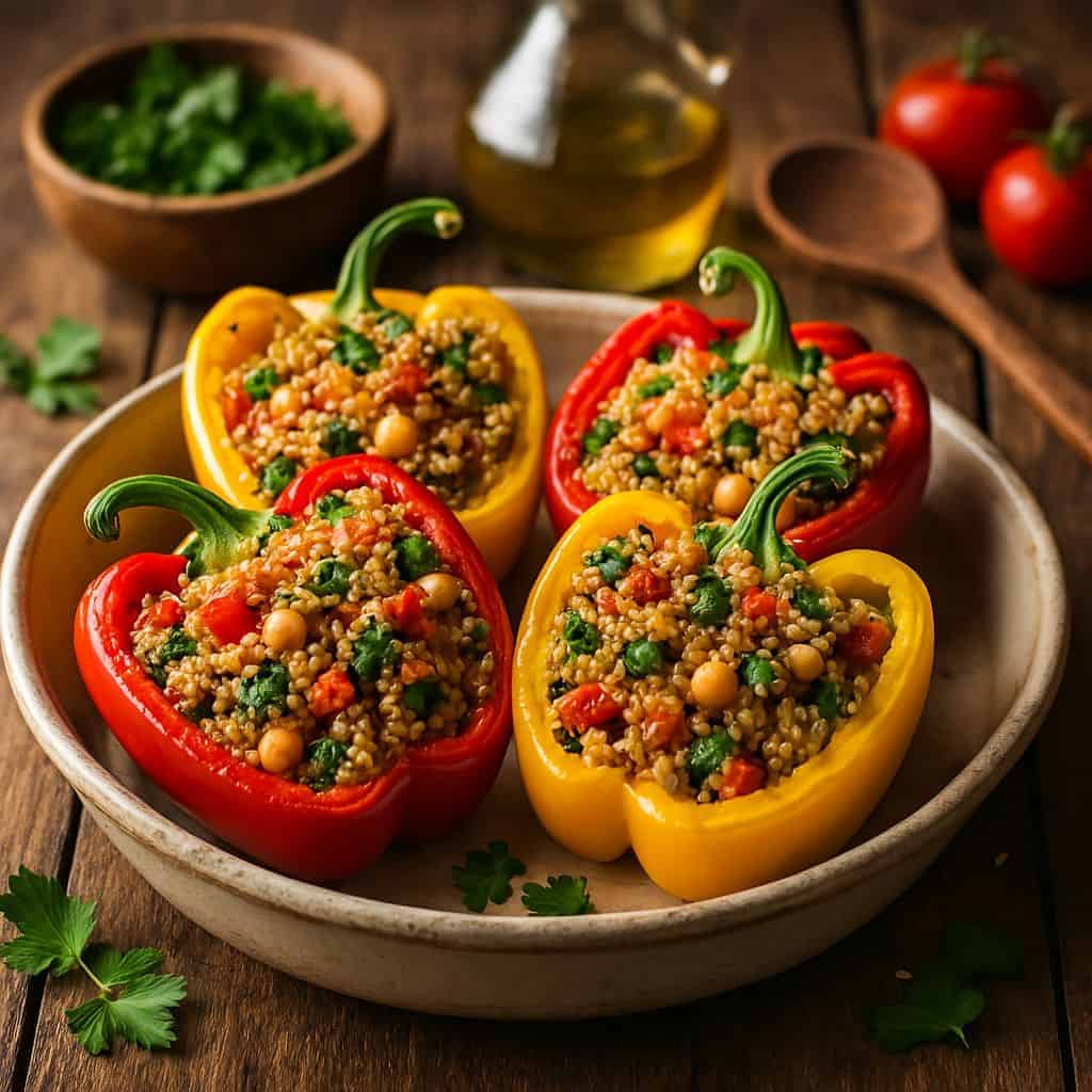 Paprika gevuld met quinoa