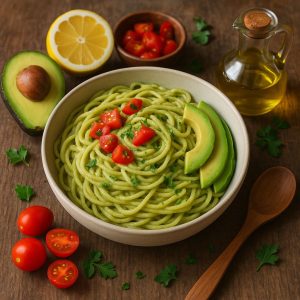 Pasta met avocado-citroensaus