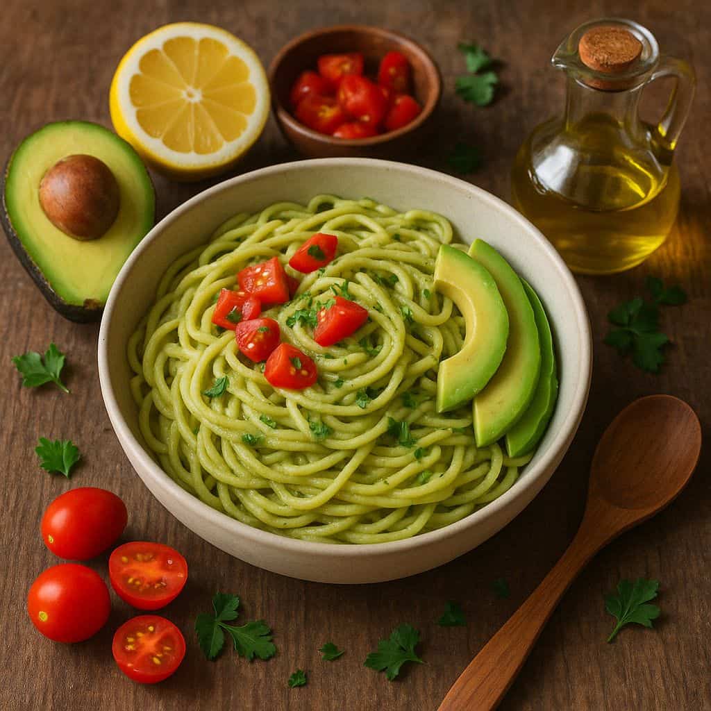 Pasta met avocado-citroensaus
