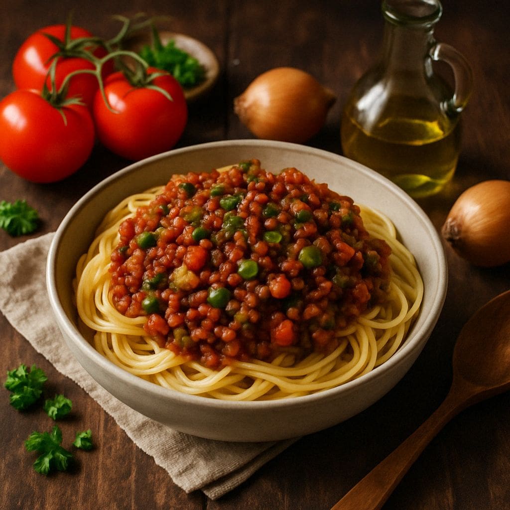 Pasta met linzenbolognese