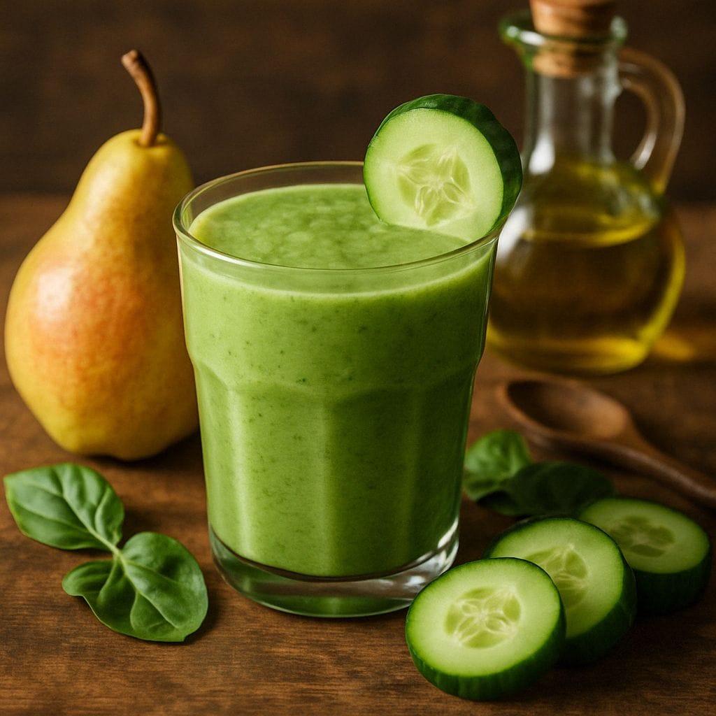 Peer-komkommer smoothie