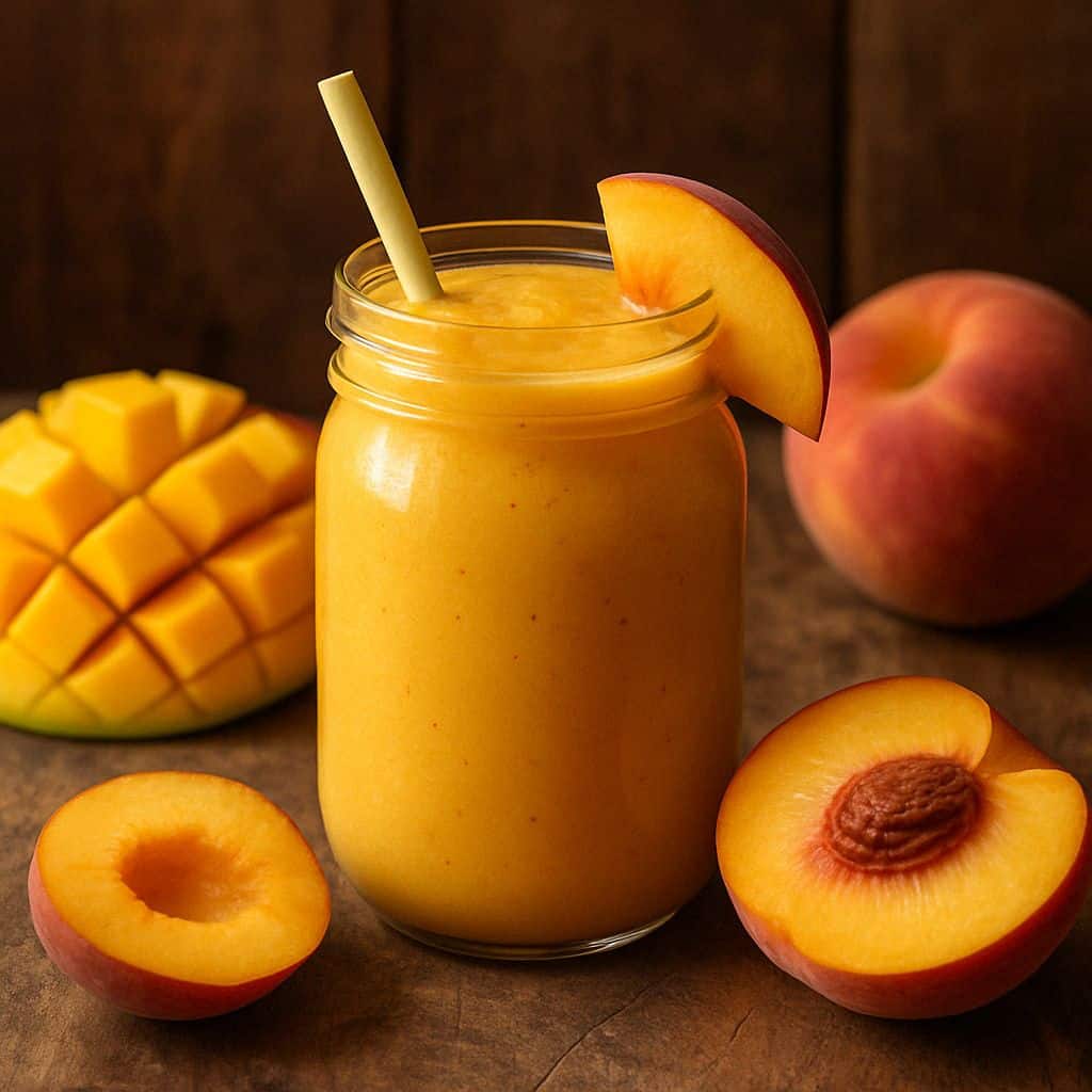 Perzik-mango smoothie