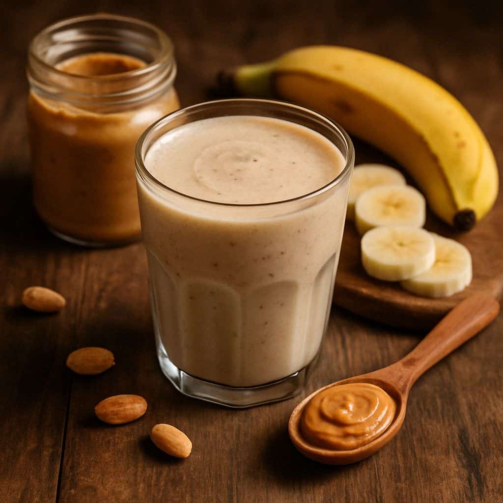 Pindakaas banaan smoothie