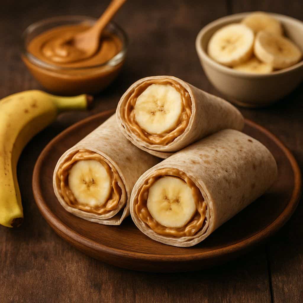 Pindakaas banaan wraps