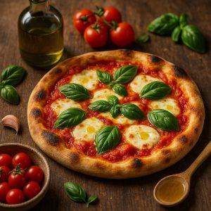 Pizza margherita van de Green Egg