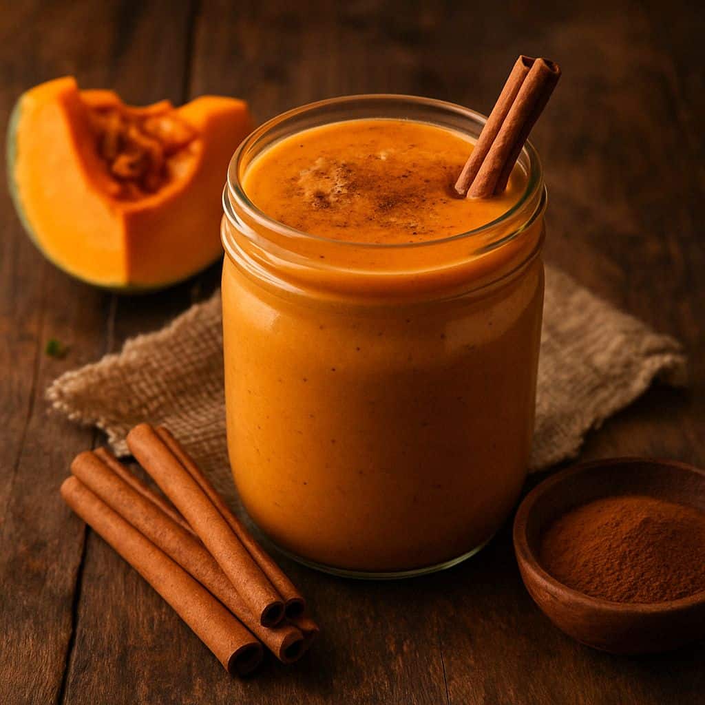 Pompoen smoothie met kaneel