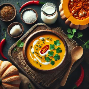 Pompoensoep met kokosmelk