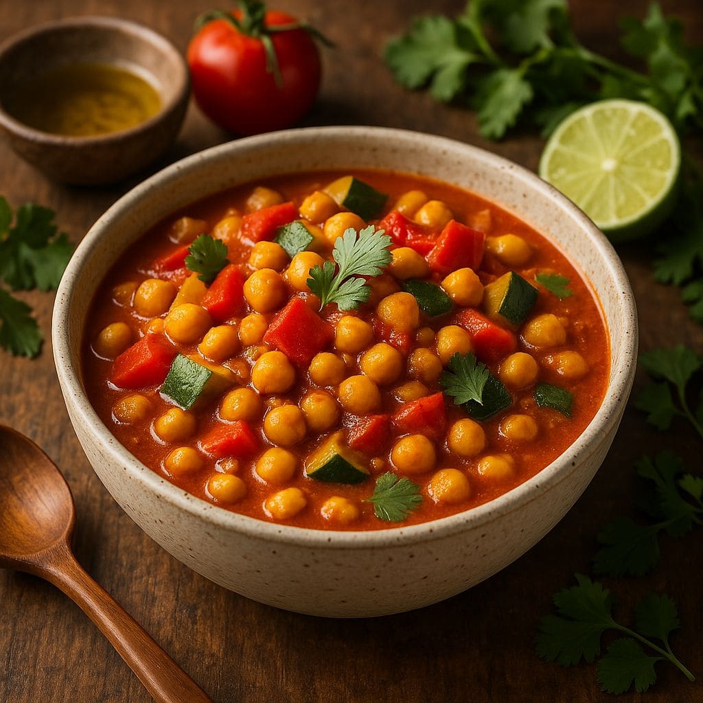 Rode curry met kikkererwten