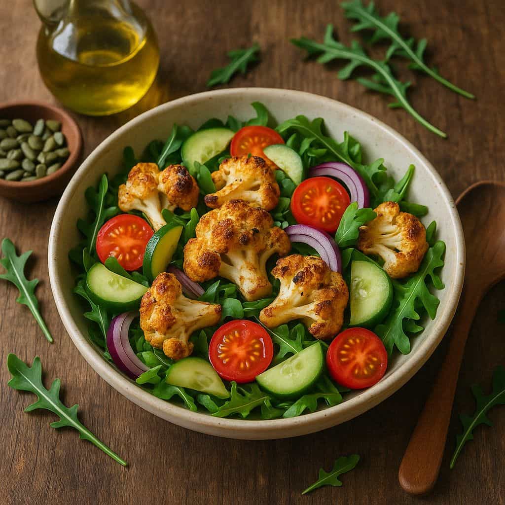 Salade met geroosterde bloemkool