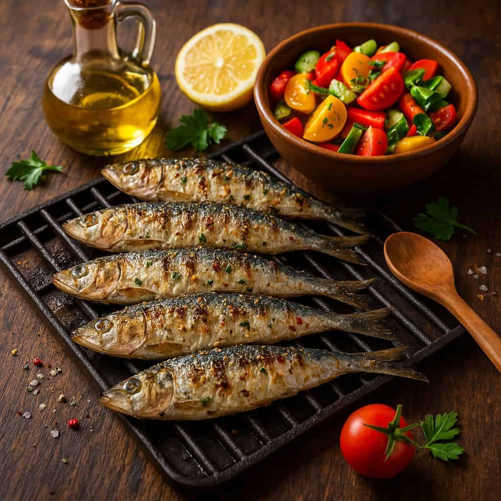 Sardientjes op de grill