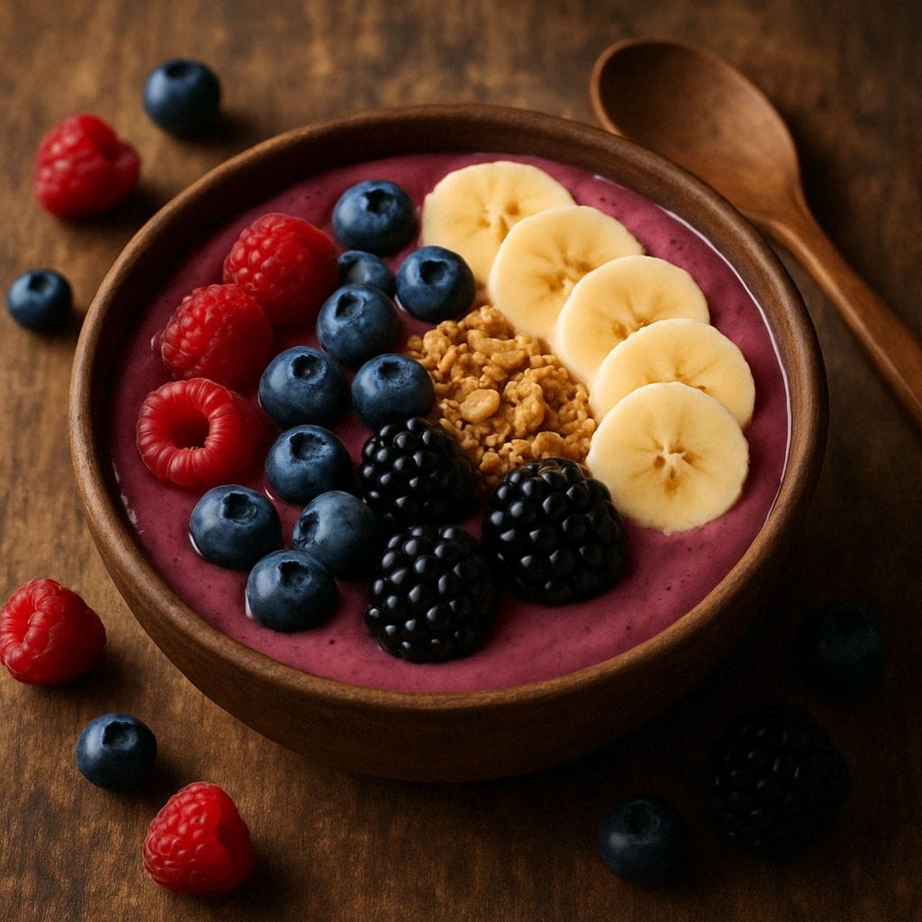 Smoothie bowl met bosvruchten