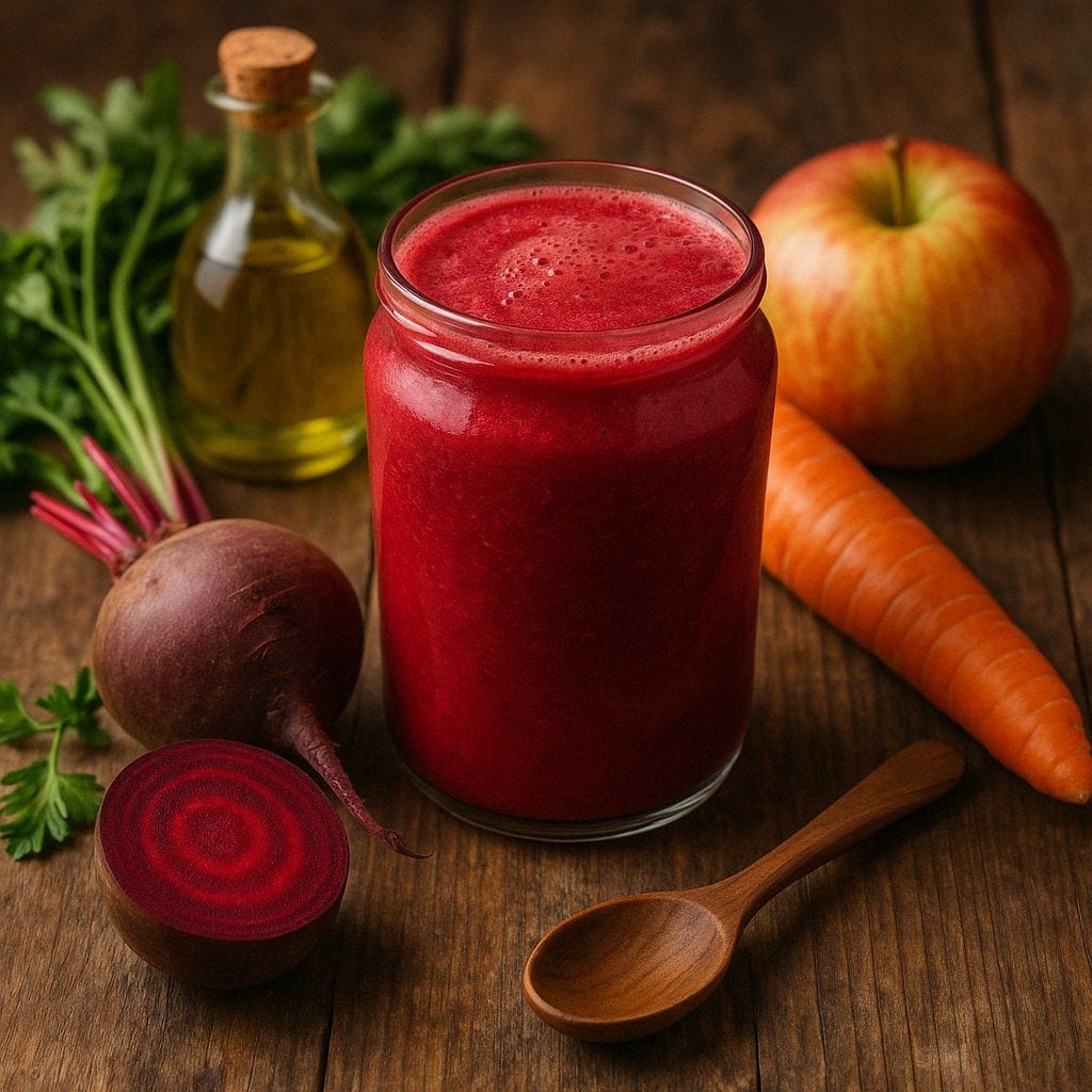 Smoothie met biet, wortel en appel