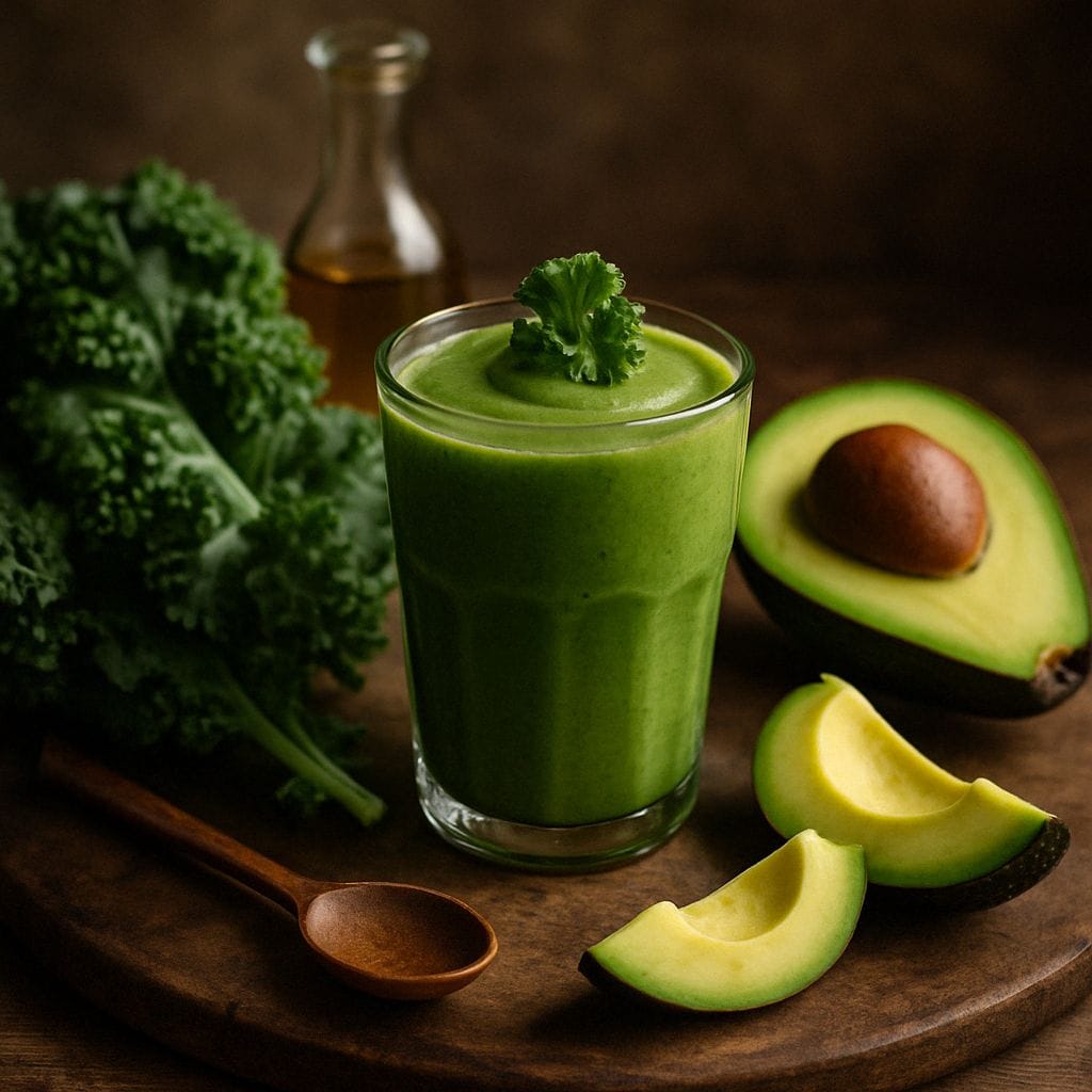 Smoothie met boerenkool en avocado