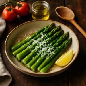 Sous vide asperges met parmezaan