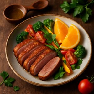 Sous vide eendenborst met sinaasappel