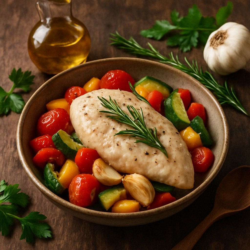 Sous vide kipfilet met knoflook en rozemarijn